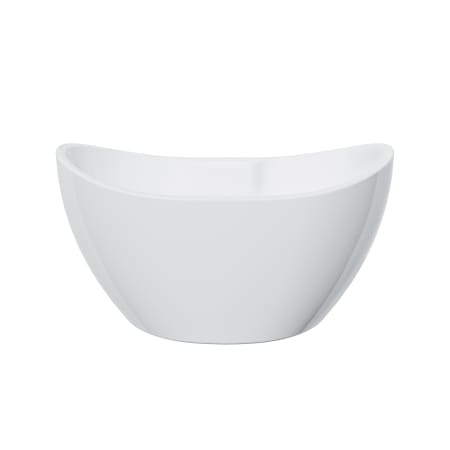 A and E Bath and Shower 56" Free Standing Acrylic Soaking Tub with Center Drain and Overflow White High-Gloss Acrylic