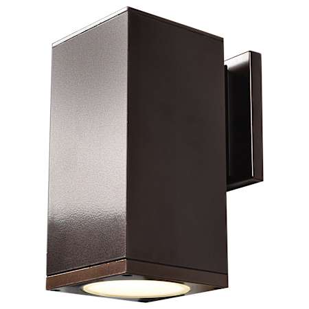 Access Lighting Bayside Single Light 8" Tall Integrated LED Outdoor Wall Sconce Bronze / Frosted