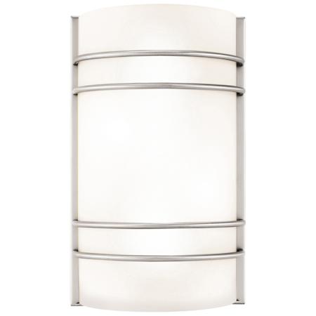 Access Lighting Artemis 7-1/2" Wide Two Light Wall Washer Sconce Brushed Steel / Opal