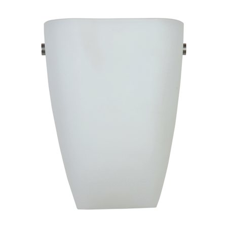 Access Lighting Elementary 1 Light Wall Sconce - 9" Tall with Opal Shade Brushed Steel