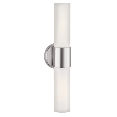 Access Lighting Aqueous 2 Light 21" Tall LED Wall Sconce - 3000K Brushed Steel / Opal