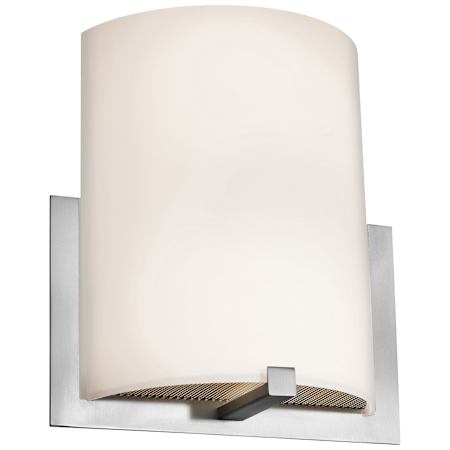 Access Lighting Cobalt 2 Light 12" Tall Wall Sconce Brushed Steel / Opal