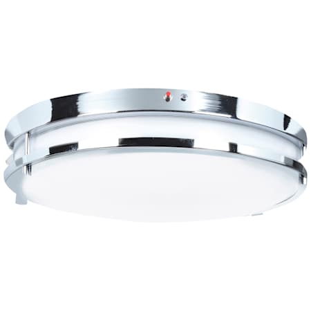 Access Lighting Solero Single Light 12" Wide Integrated LED Flush Mount Bowl Ceiling Fixture with Emergency Backup Chrome / Acrylic