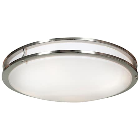 Access Lighting Solero 24" Wide Integrated LED Flush Mount Bowl Ceiling Fixture - 3000K Brushed Steel / Acrylic