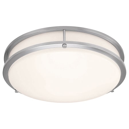 Access Lighting Solero II 14" Wide LED Flush Mount Drum Ceiling Fixture Brushed Steel