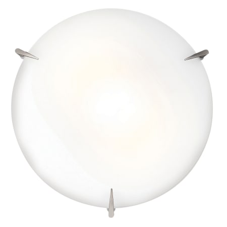 Access Lighting Zenon 3 Light 16" Wide LED Flush Mount Bowl Ceiling Fixture - 3000K Brushed Steel / Opal