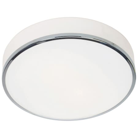 Access Lighting Aero 2 Light 13" Wide LED Flush Mount Drum Ceiling Fixture Chrome / Opal
