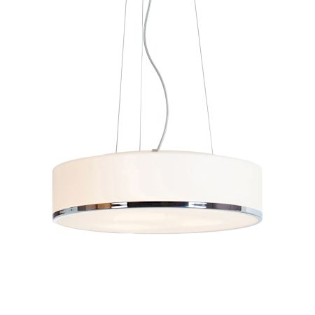 Access Lighting Aero 3 Light 16" Wide Drum Chandelier Chrome / Opal
