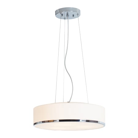 Access Lighting Aero 3 Light 16" Wide LED Drum Chandelier - 3000K Chrome / Opal