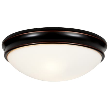 Access Lighting Atom 2 Light 13" Wide LED Flush Mount Bowl Ceiling Fixture - 3000K Oil Rubbed Bronze / Opal