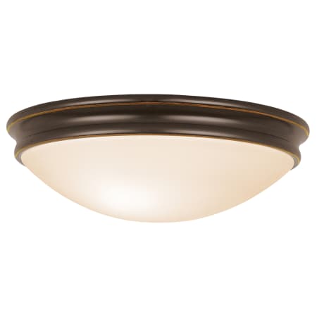 Access Lighting Atom 3 Light 14" Wide LED Flush Mount Bowl Ceiling Fixture - 3000K Oil Rubbed Bronze / Opal