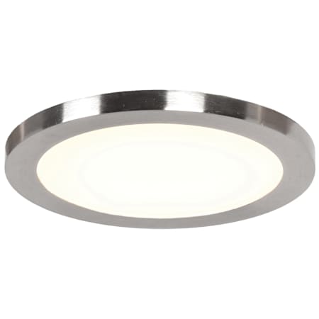 Access Lighting Disc Single Light 5-1/2" Wide Integrated LED Flush Mount Drum Ceiling Fixture Brushed Steel / Acrylic