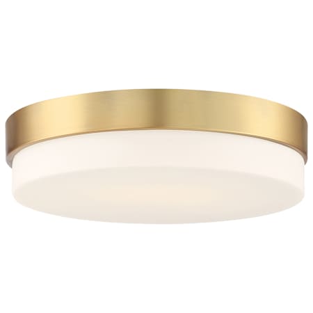 Access Lighting Roma 11" Wide LED Flush Mount Drum Ceiling Fixture Antique Brushed Brass