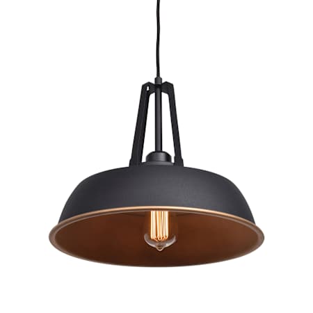 Access Lighting Nostalgia Single Light 13-13/16" Wide Pendant Matte Black