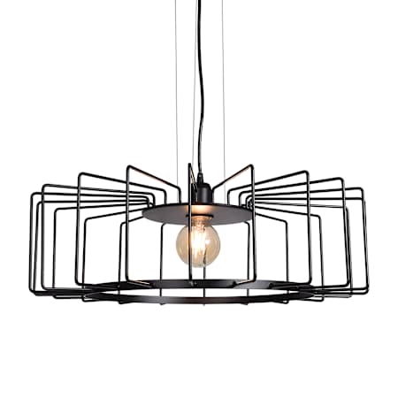 Access Lighting Wired 23" Wide LED Drum Chandelier Black