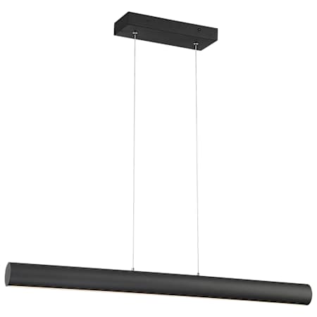 Access Lighting Carmel 48" Wide LED Linear Chandelier with Cylinder Shade Matte Black