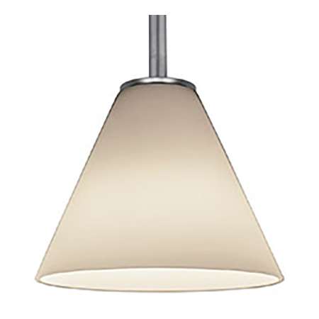 Access Lighting Janine 1 Light Mini Pendant Brushed Steel / White