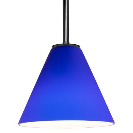 Access Lighting Martini 1 Light LED Pendant - 7" Wide with Cobalt Glass Shade Oil Rubbed Bronze
