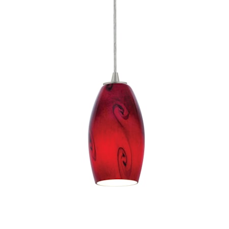 Brushed Steel / Ruby Sky