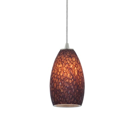 Brushed Steel / Brown Stone
