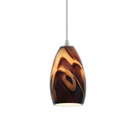Access Lighting Sydney 1 Light Mini Pendant Brushed Steel / Inca