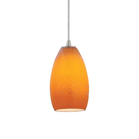 Access Lighting Champagne 1 Light LED Pendant - 5" Wide with Maya Glass Shade Brushed Steel