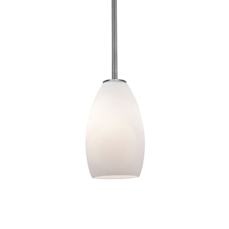 Access Lighting Champagne 1 Light LED Pendant - 5" Wide with Opal Shade Brushed Steel