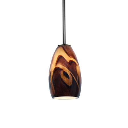 Access Lighting Champagne 1 Light LED Pendant - 5" Wide with Inca Glass Shade Oil Rubbed Bronze