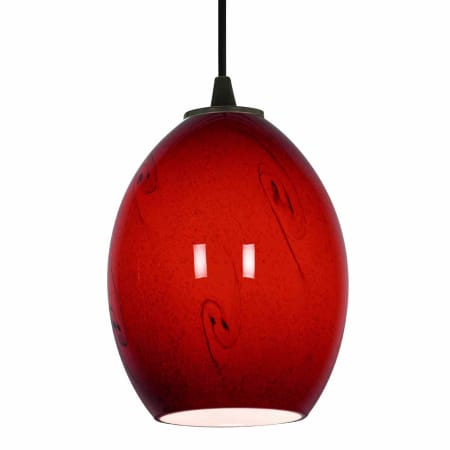 Access Lighting Sydney 1 Light Oil Rubbed Bronze Corded Pendant Oil Rubbed Bronze / Ruby Sky