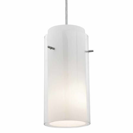 Access Lighting Sydney 1 Light Mini Pendant Brushed Steel / Clear Opal