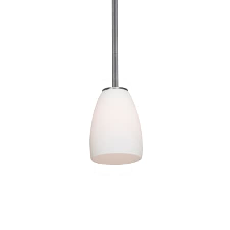 Access Lighting Sherry 1 Light LED Pendant - 5" Wide with Opal Shade Brushed Steel