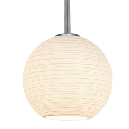 Access Lighting Japanese Lantern 8" Wide Mini Pendant Brushed Steel