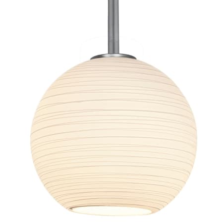 Access Lighting Japanese Lantern 8" Wide LED Mini Pendant Brushed Steel