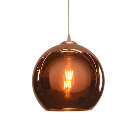 Access Lighting Glow Single Light 10" Wide LED Mini Pendant Brushed Copper