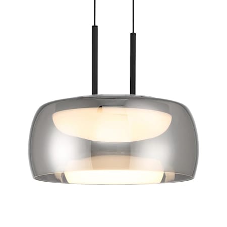 Access Lighting Chloe 14" Wide LED Pendant Matte Black / Smoke