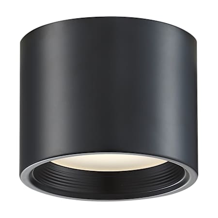 Access Lighting Reel 5" Wide LED Flush Mount Drum Ceiling Fixture- 3000K Black / Acrylic
