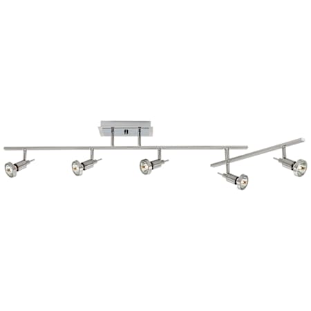 Access Lighting Viper 5 Light 52" Long LED Fixed Rail Brushed Steel
