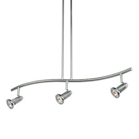 Access Lighting Three Light Down Lighting Multi Light Pendant from the Cobra Collection Brushed Steel