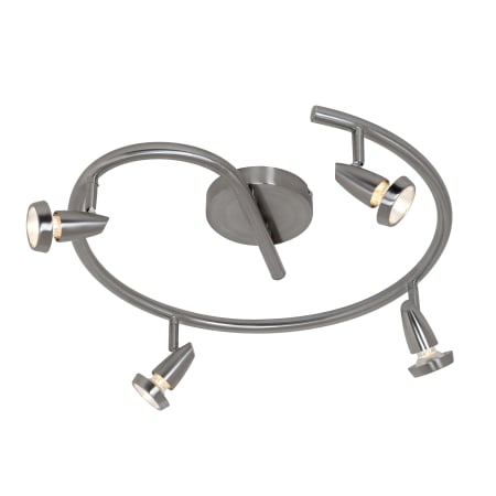 Access Lighting Mirage 4 Light 18" Wide Fixed Rail Ceiling Fixture - 2900K Brushed Steel