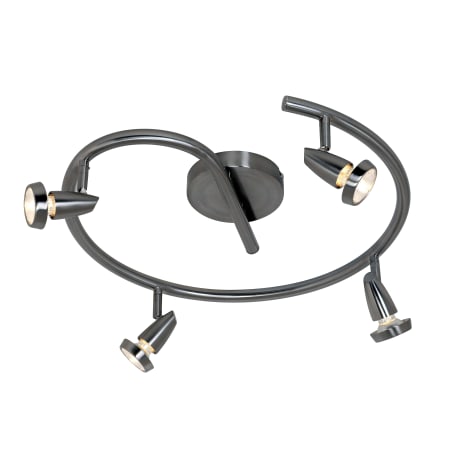 Access Lighting Mirage 4 Light 18" Wide LED Fixed Rail Ceiling Fixture Brushed Steel