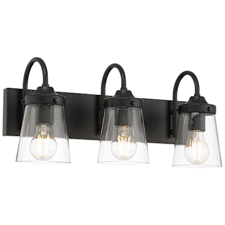 Access Lighting Dickens 3 Light 21" Wide Vanity Light Black