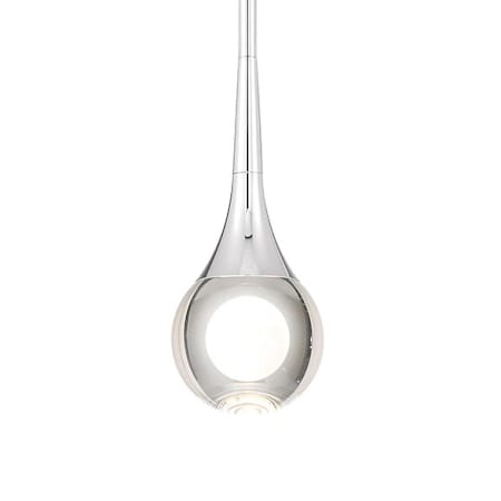 Access Lighting Georgia 4" Wide LED Mini Pendant Chrome / Crystal Clear