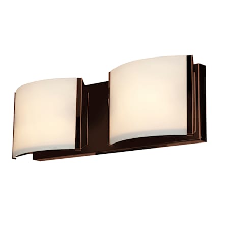 Access Lighting Nitro 2 2 Light LED Vanity Light - 16" Wide with Opal Shades Bronze