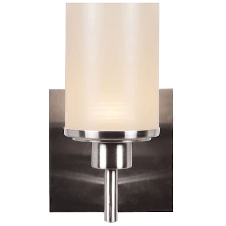 Access Lighting Perch Single Light 5-1/2" Wide Integrated LED Bathroom Sconce Brushed Steel / Cream Silk
