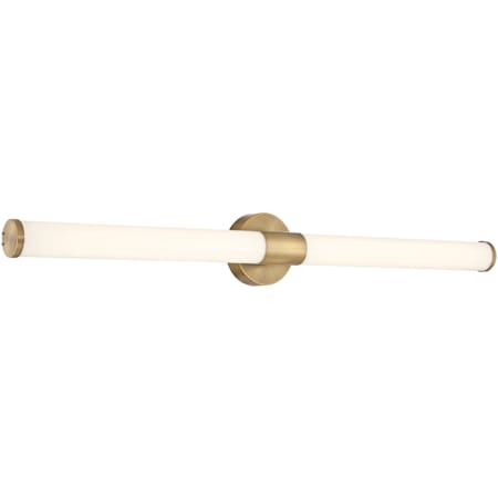 Access Lighting Retreat 36" Wide LED Bath Bar Antique Brushed Brass / Opal