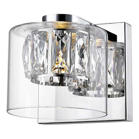 Mirrored Stainless Steel / Clear Crystal / Clear