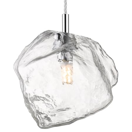 Access Lighting Boulder 7" Wide LED Mini Pendant- 3000K Chrome / Clear