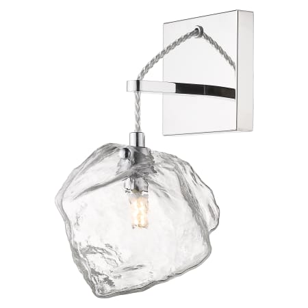 Access Lighting Boulder 11" Tall LED Bathroom Sconce- 3000K Mirrored Stainless Steel / Clear