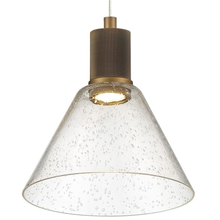Access Lighting Port Nine 8" Wide LED Mini Pendant Antique Brushed Brass