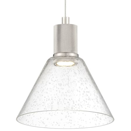 Access Lighting Port Nine 8" Wide LED Mini Pendant Brushed Steel